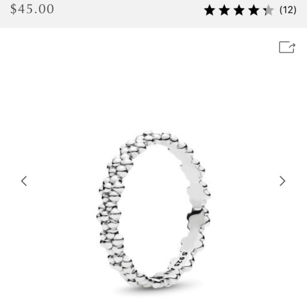 Pandora ring of daisies ring size 4